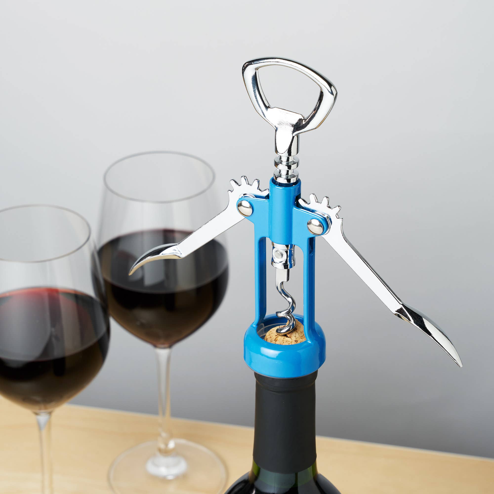 TRUE - Wholesale Bottle/Wine Opener - Soar Chrome Finish Winged Corkscrew ASSORTED COLORS9