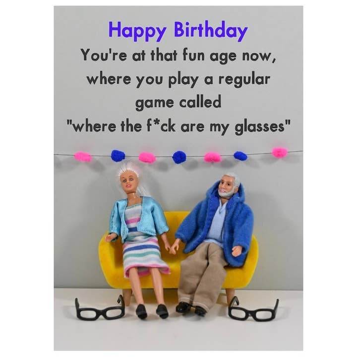 Glasses | Happy Birthday | Cards for Him & Her | Rude Humour for wholesale by Bold & Bright