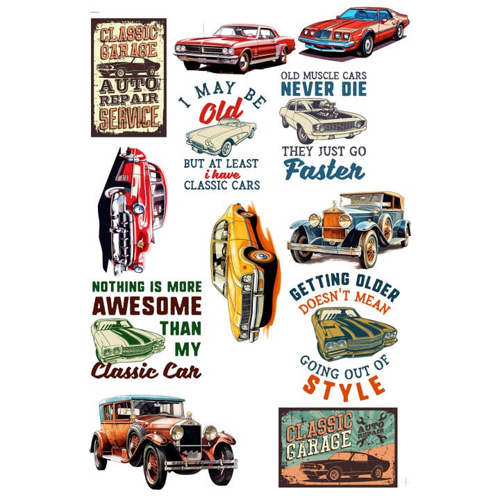 SSC Wholesale - Wholesale Scrapbook - Classic Cars 12x12 Scrapbook Kit - 3 Kits