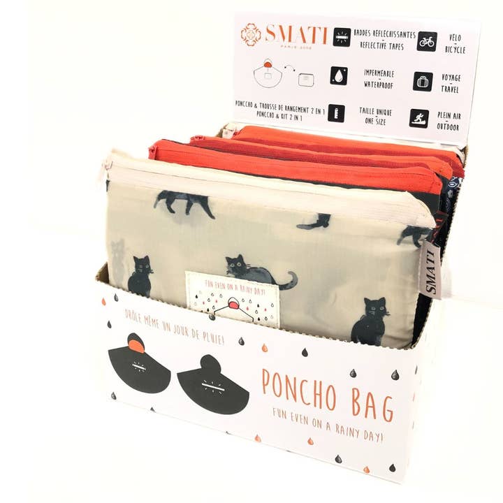 SMATI – Poncho - Mulher por atacado – Caixa de Ponchos de Chuva - 12 Padrões Misturados