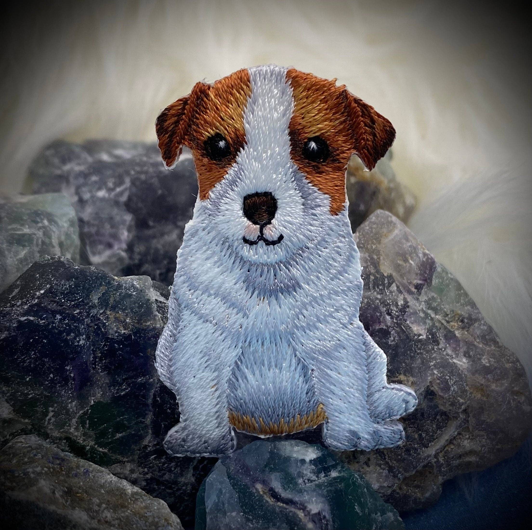 Wholesale Applique – wholesale Lapp – Jack Russell Terrier, Valp, Hund, Broderad, Påstrykbar Tygmärke2