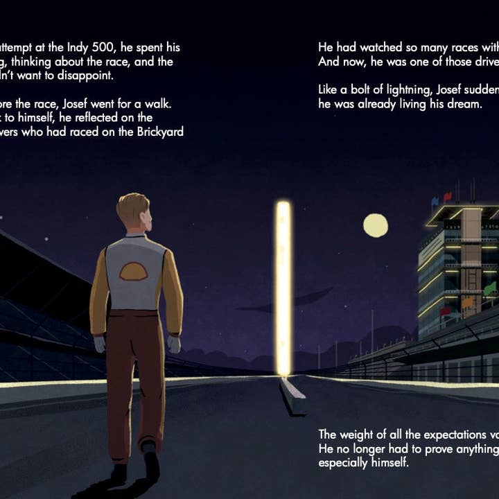 Red Racer Books - Vente Livre pour enfants de maternelle (de 3 à 5 ans) - Le grand rêve de Joseph : une histoire de l'INDY 500 - Livre pour enfants à couverture rigide14