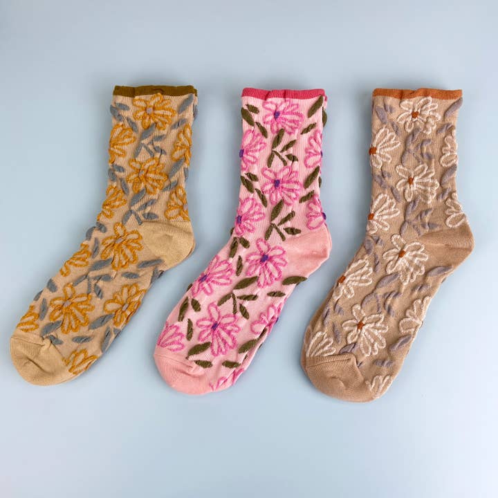 Sweet Flower Tube Socks for wholesale by mildstyles
