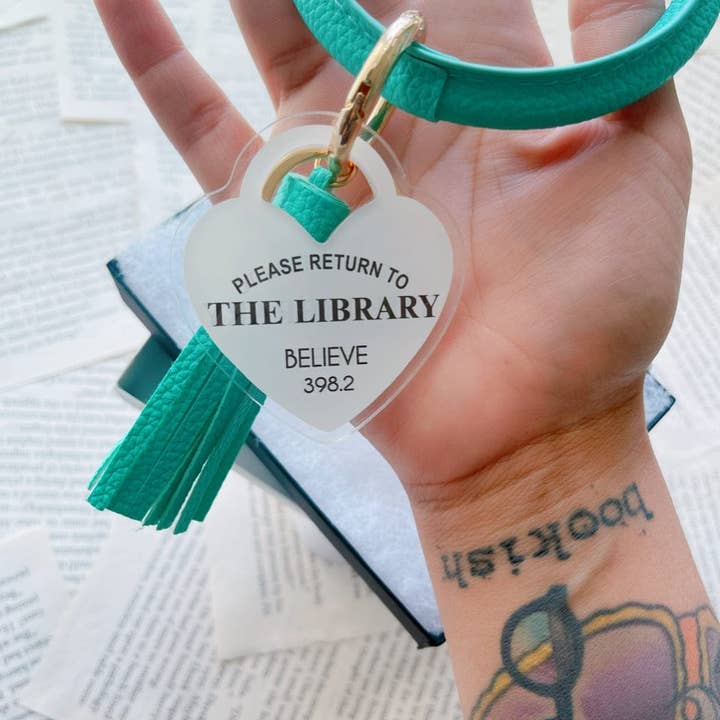Please Return to the Library Keychain Bangle for wholesale by My Secret Copy