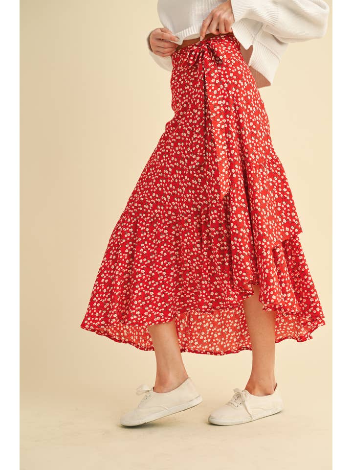 AEMI + CO - Wholesale Skirt - Women's - 7135FN Berti Floral Wrap Skirt11