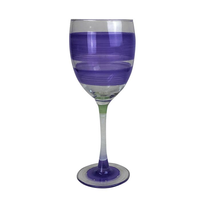 Cape Cod Cottage Lila vinglas för wholesale av Golden Hill Studio