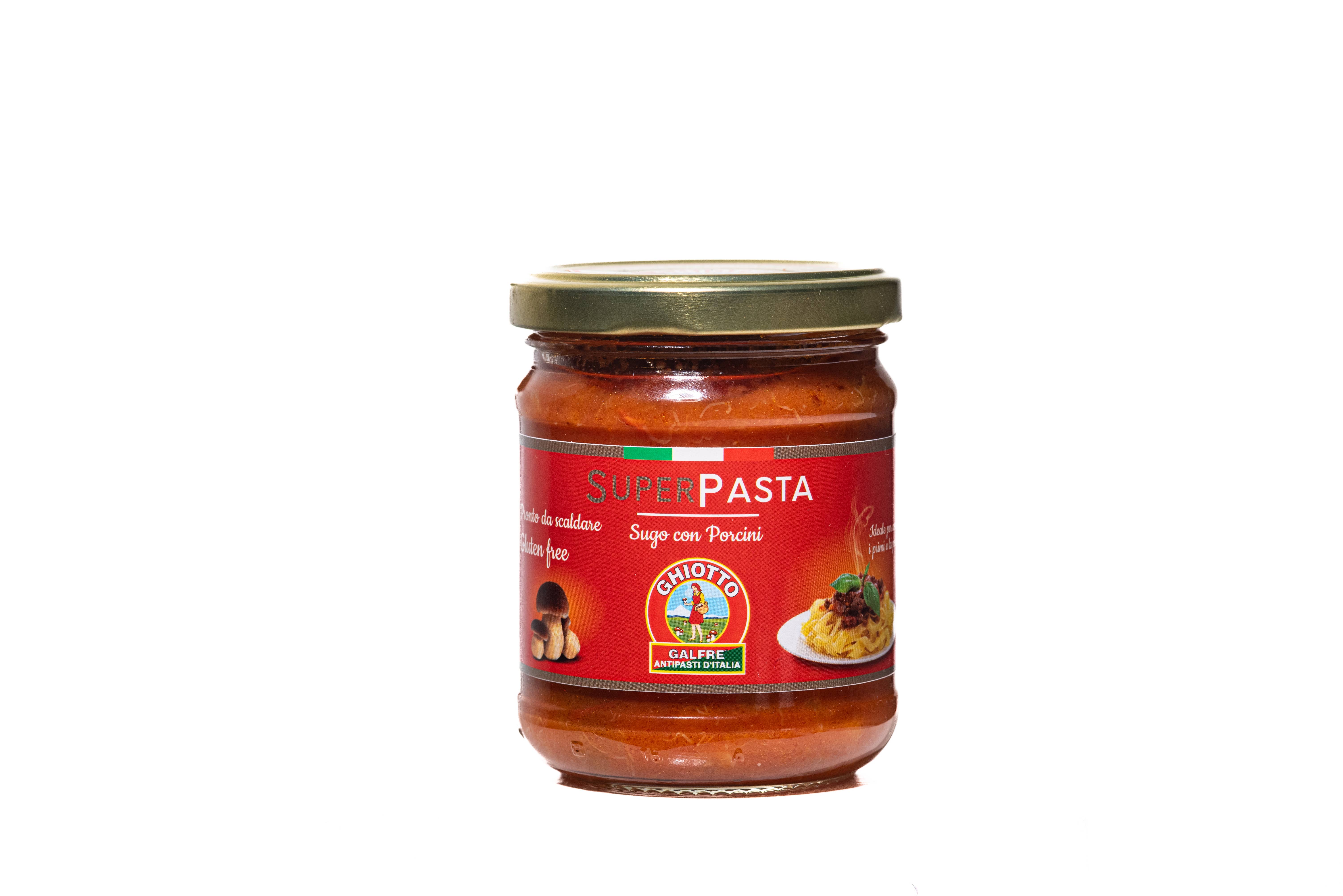 GALFRÈ ANTIPASTI D'ITALIA S.r.l. - Wholesale Pasta Sauce - Superpasta, Tomato and Porcini Mushroom Sauce 180 g0