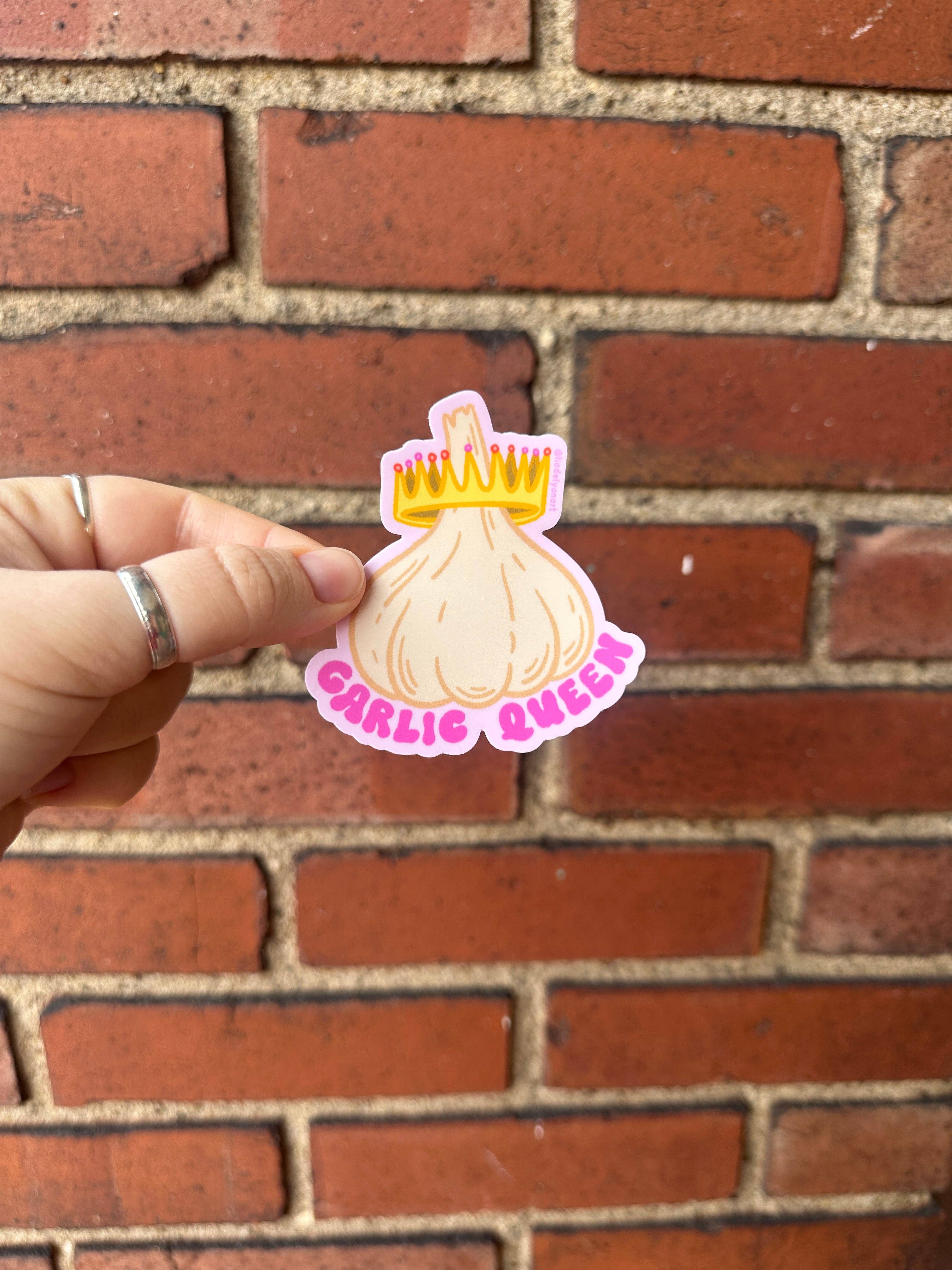 liadelyonart - Wholesale Sticker - Garlic Queen Vinyl Sticker, 3x2.85 in.5