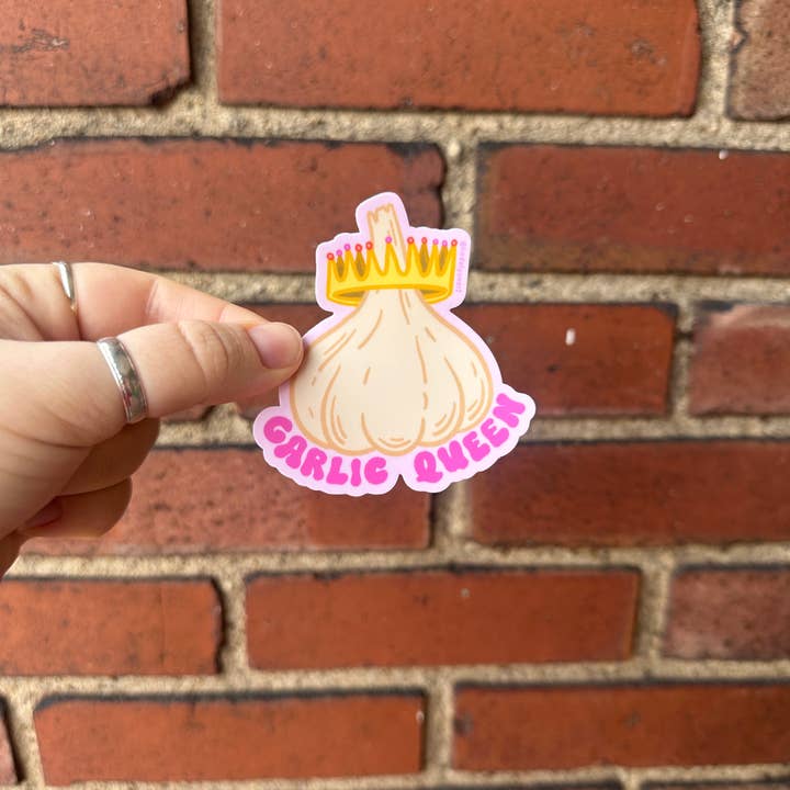 liadelyonart - Wholesale Sticker - Garlic Queen Vinyl Sticker, 3x2.85 in.5