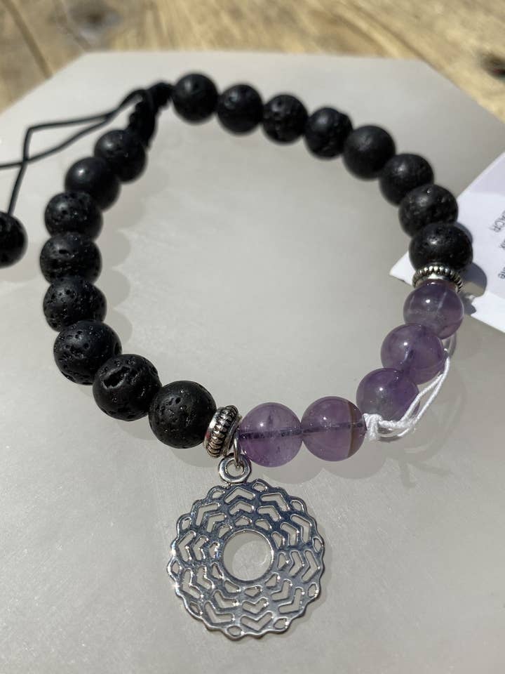 Lava Chakra Bracelet w/ Charm for wholesale by Moonbeam Healing