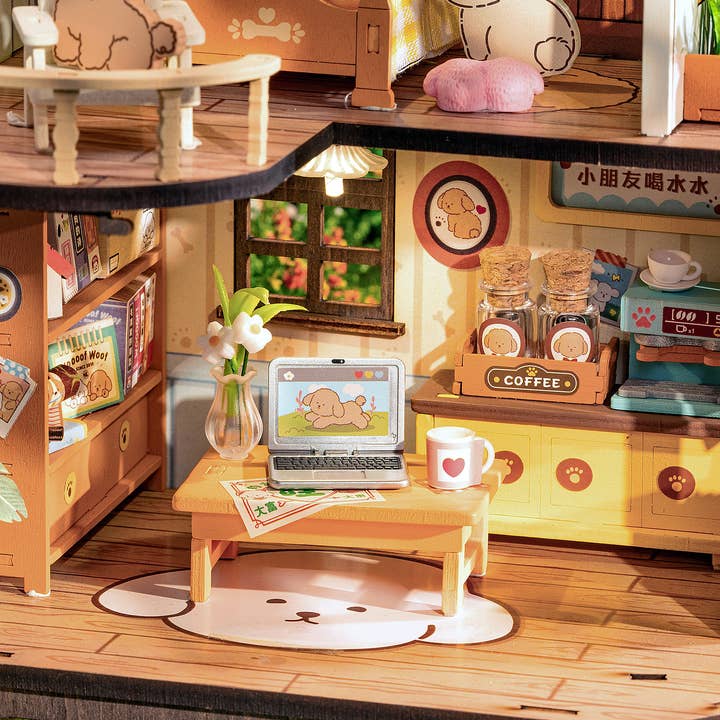 Hands Craft - Wholesale DIY Craft Kit - DIY Miniature House Kit: Puppy's Cozy Villa4