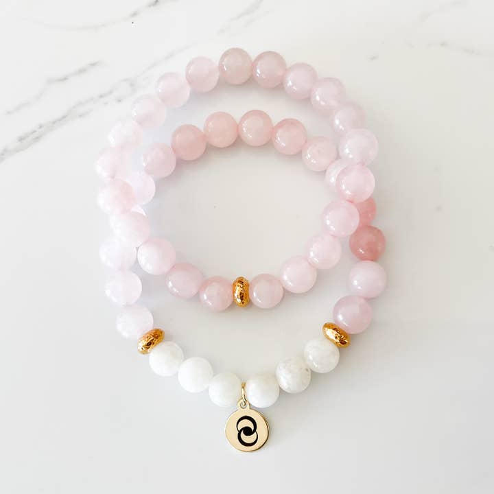 Love and Relationship Crystal Bracelet Stack for wholesale by everlur