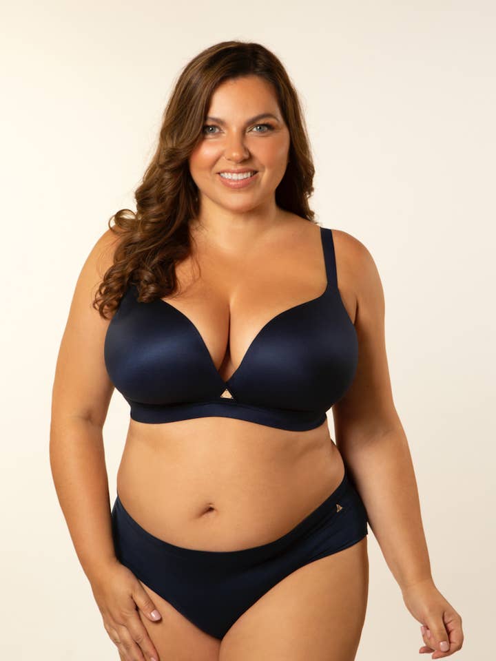 The Freedom Bra Navy - BH zonder beugel voor een vollere buste voor wholesale door Freedom Underwear