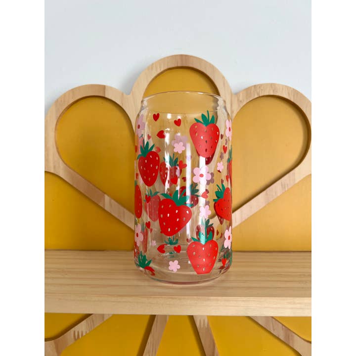 YellowBridge - Wholesale Drinking Glass/Cup - Strawberry Jam Beer Can Glass