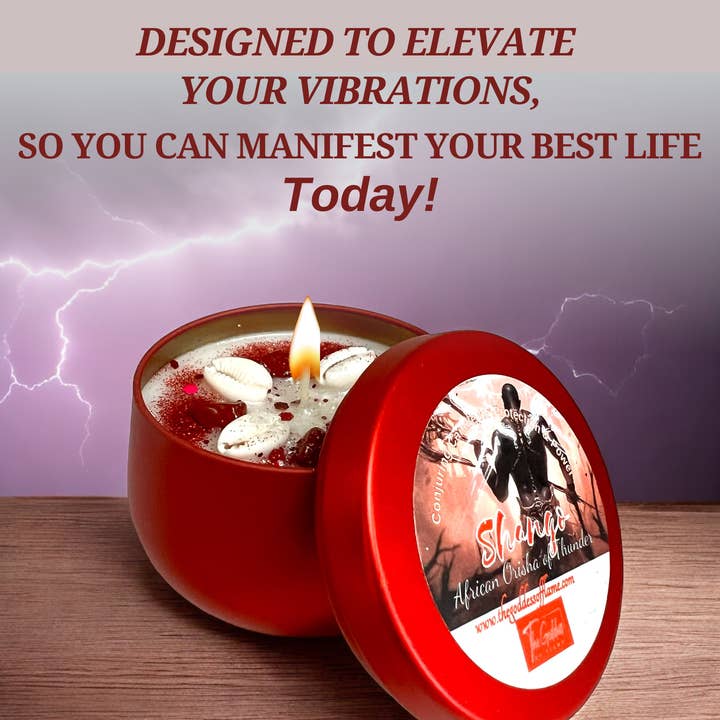 Rød Shango Thunder God of Thunder Spirituelt Offer Magisk Stearinlys for engroshandel på Faire5