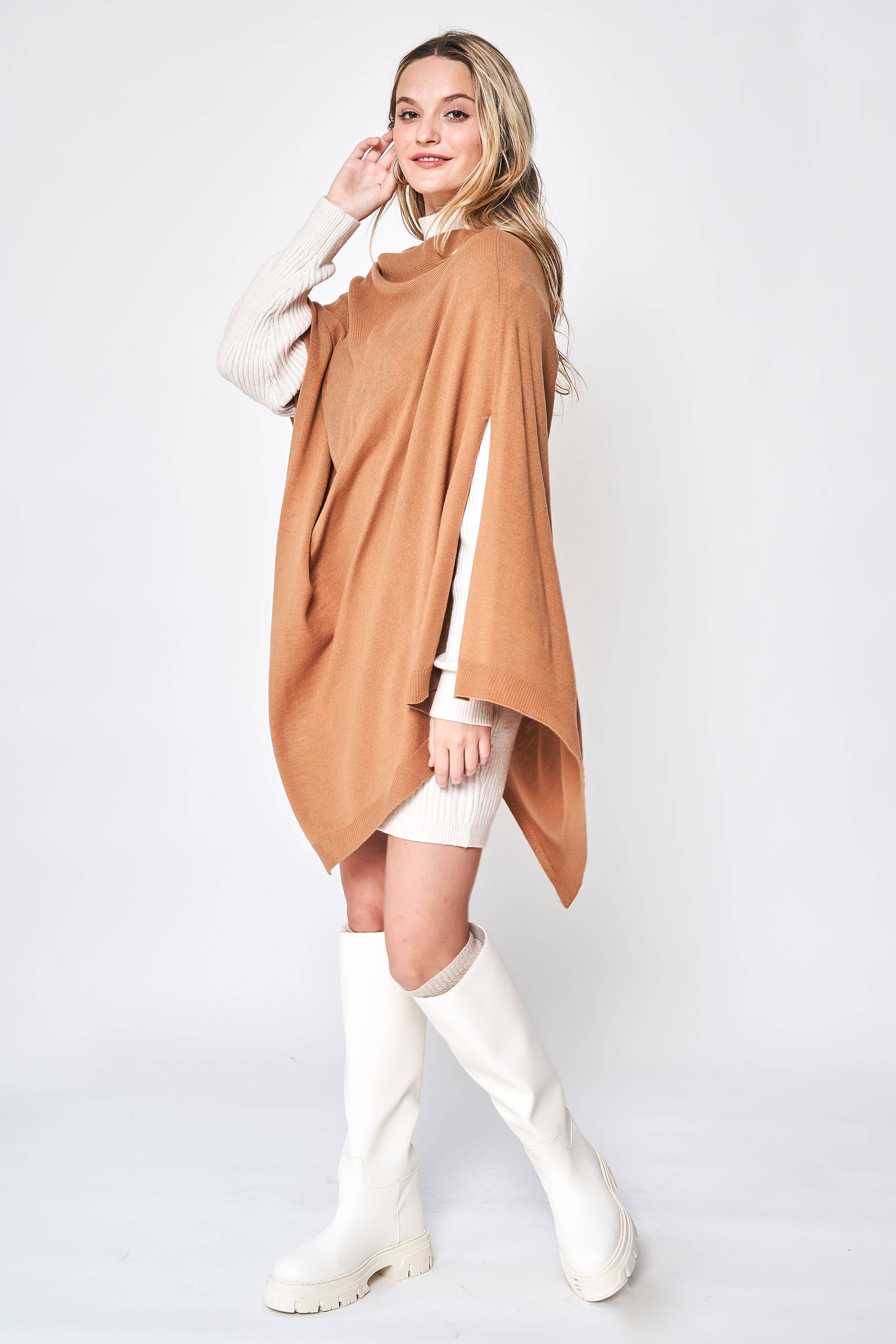 Do Everything In Love® - Wholesale Poncho - Women's - Solid Scarf Poncho10