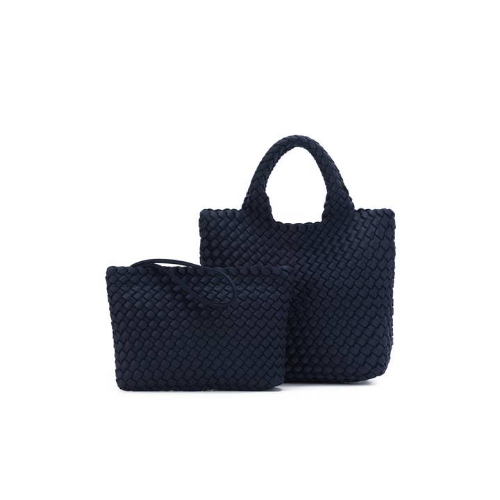 Riviera Navy 2 Piece Mini Tote Handbag for wholesale by BLACK CAVIAR DESIGNS