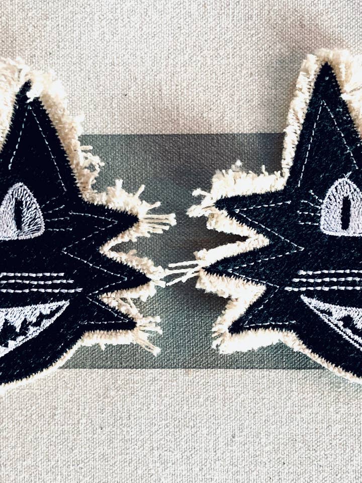 Embroidered Catty Patch for wholesale by Nature Girl Industries/Center For Lost Objects