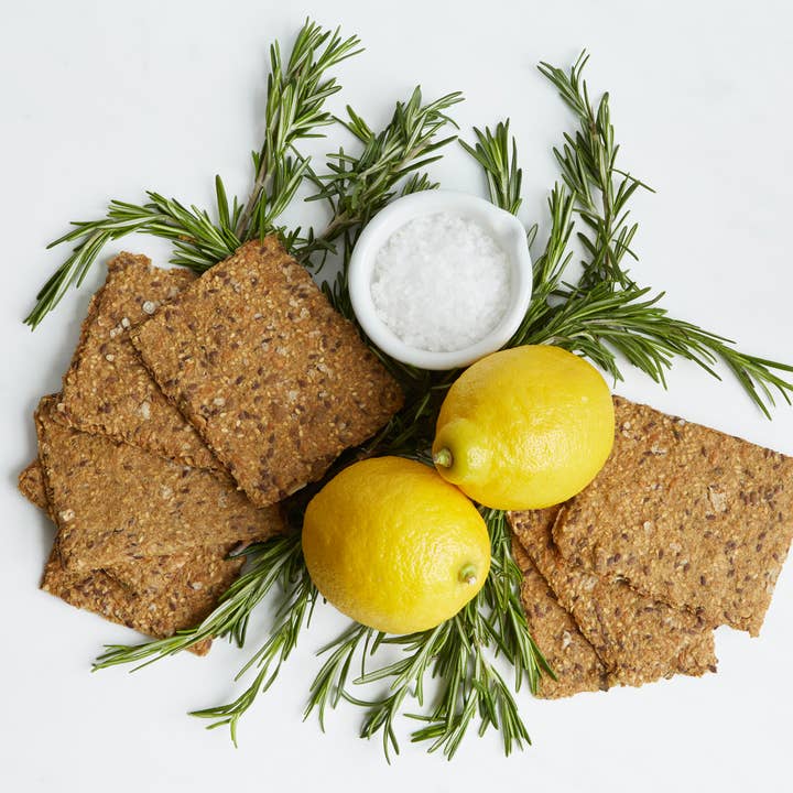 Norwegian Baked - Vente Biscuit salé - Knekkebrød au romarin et citron | Craquelin biologique artisanal1