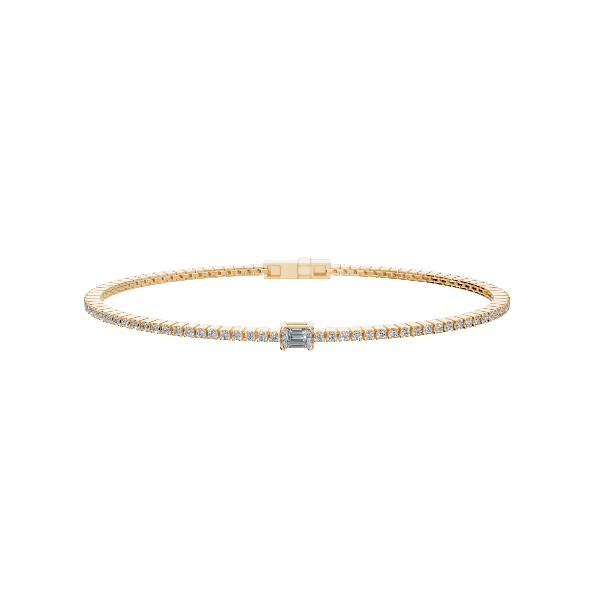 PureYou Jewelry - Wholesale Bangle Bracelet - Women's Tennis Bracelet with 1Ctw Natural Diamond in Gold8