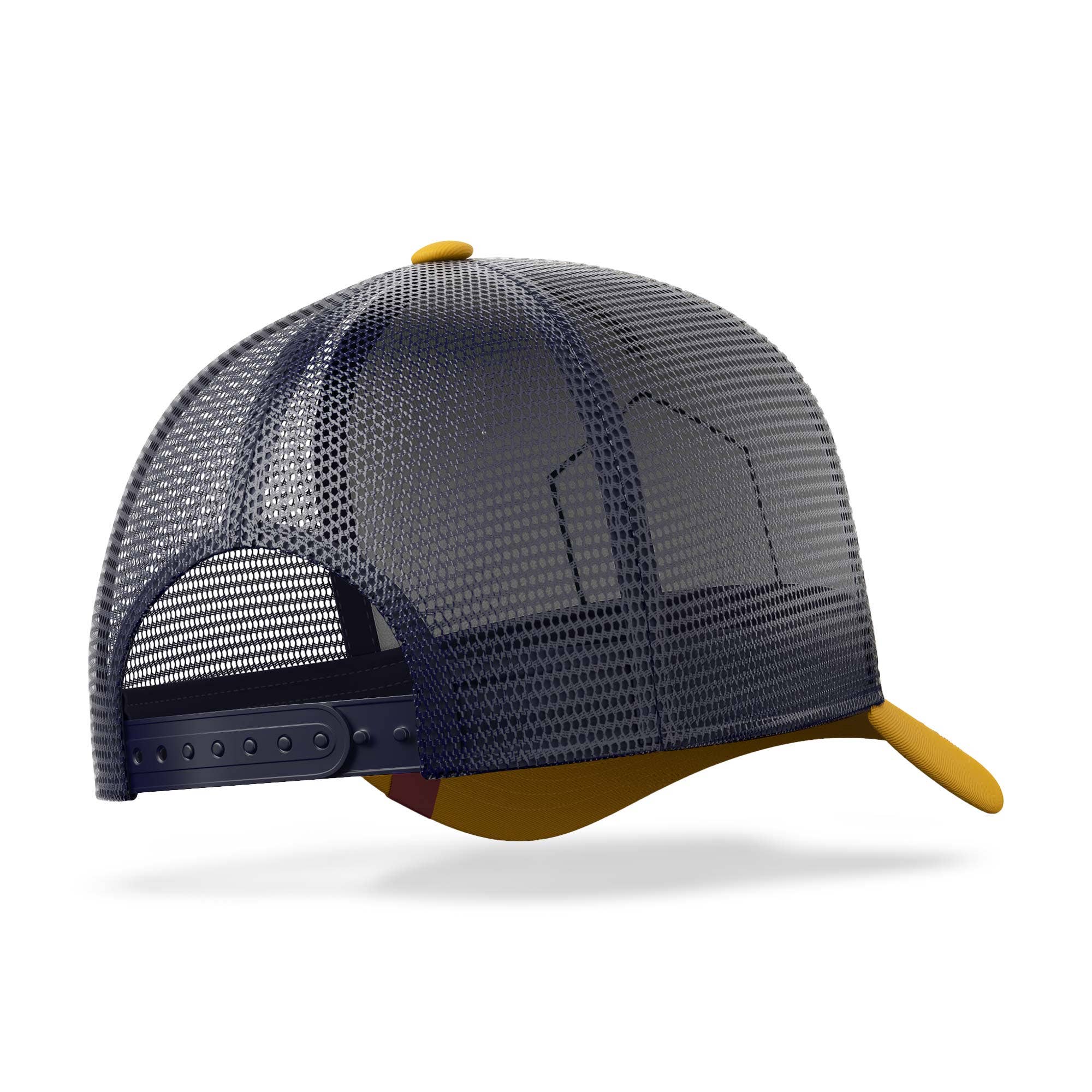 Indicom Brands – Großhandel Trucker-Cap – Unisex – Born to Surf Cap Braun / Blau / Gelb1