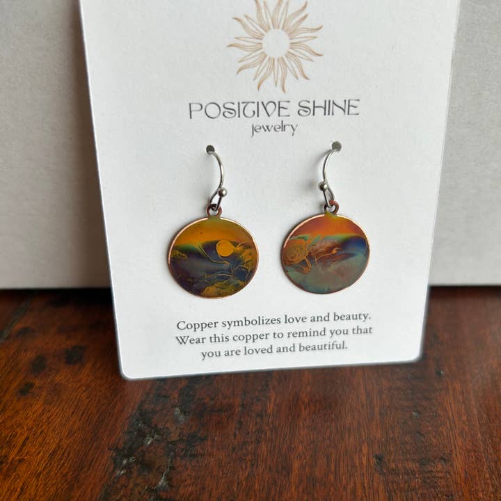Medium Circle Colorful Earrings for wholesale by Positive Shine Jewelry
