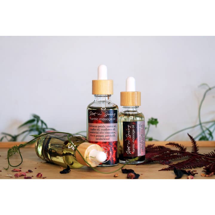 Ayamani Naturals - Venta al por mayor Aceite/gel de masaje - Aceite de Masaje Tántrico Picante y Caliente con Aceites Esenciales8