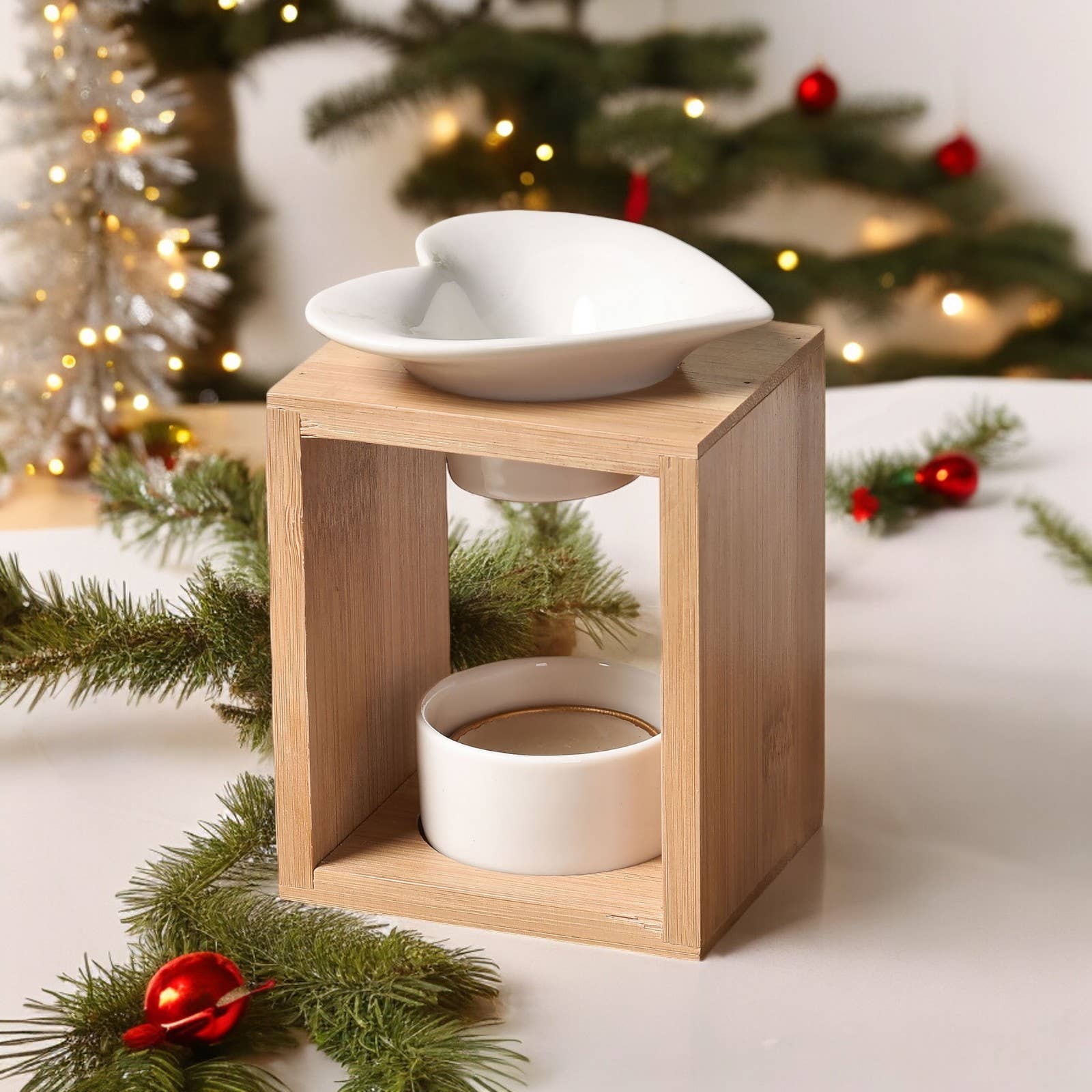 Zen'Arôme - Wholesale Fragrance Warmer - Scented Wax Melts Burner – Ceramic and Bamboo Candle Holder8