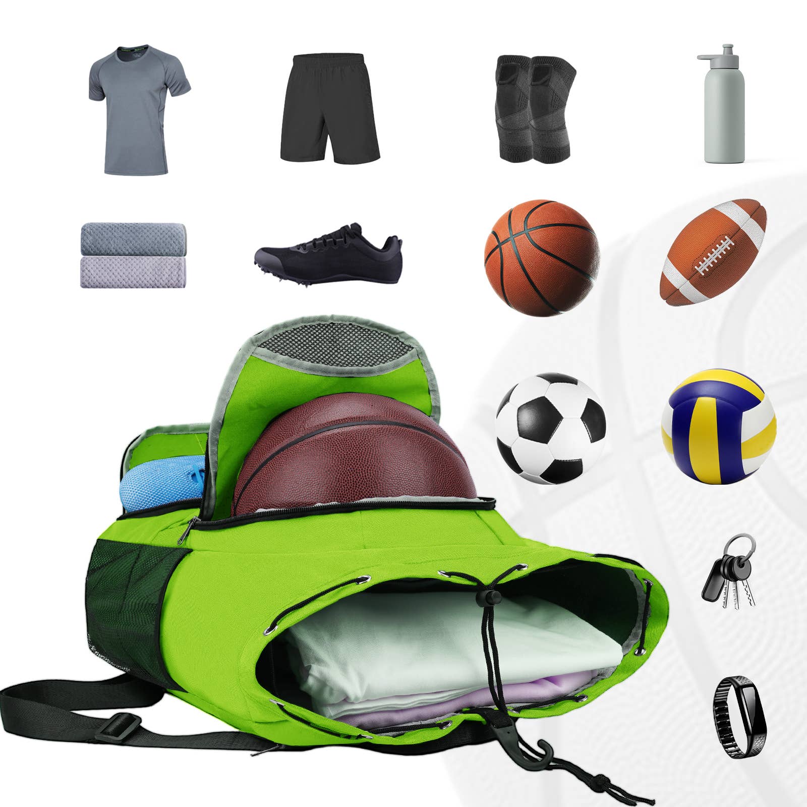 wandf - Wholesale Backpack - Unisex - Drawstring Backpack Soccer Basketball Backpack Gym Bag70