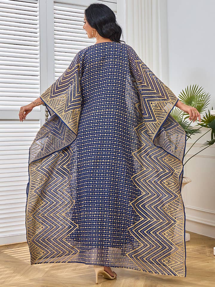 Blue 2025 NEW Dubai Abaya Dress Embroidered Elegance for wholesale on Faire9