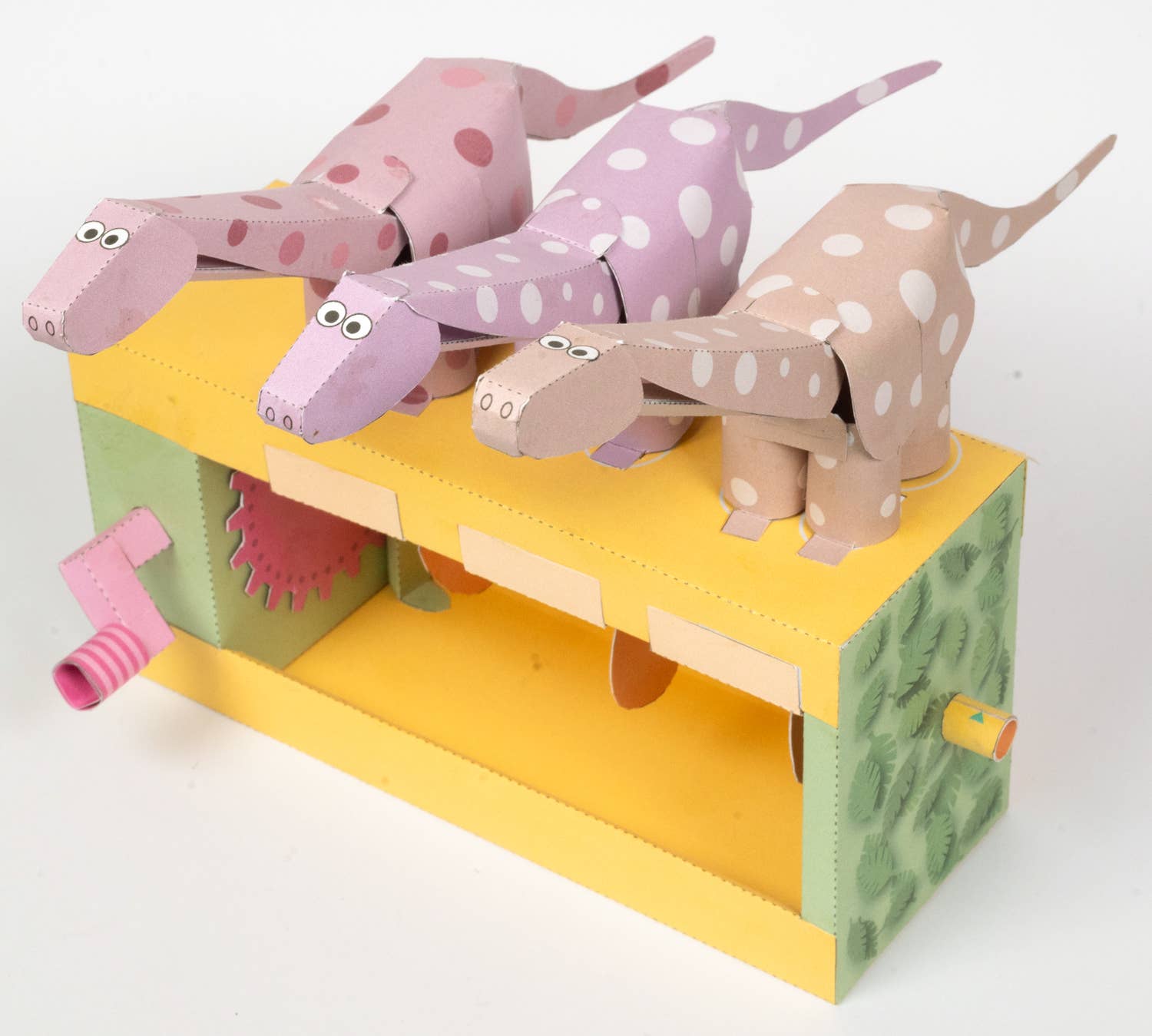 Go on make me – wholesale DIY craft kit – Child – Diplodocus Dance  - Rob Ives Paper Animation Kits1