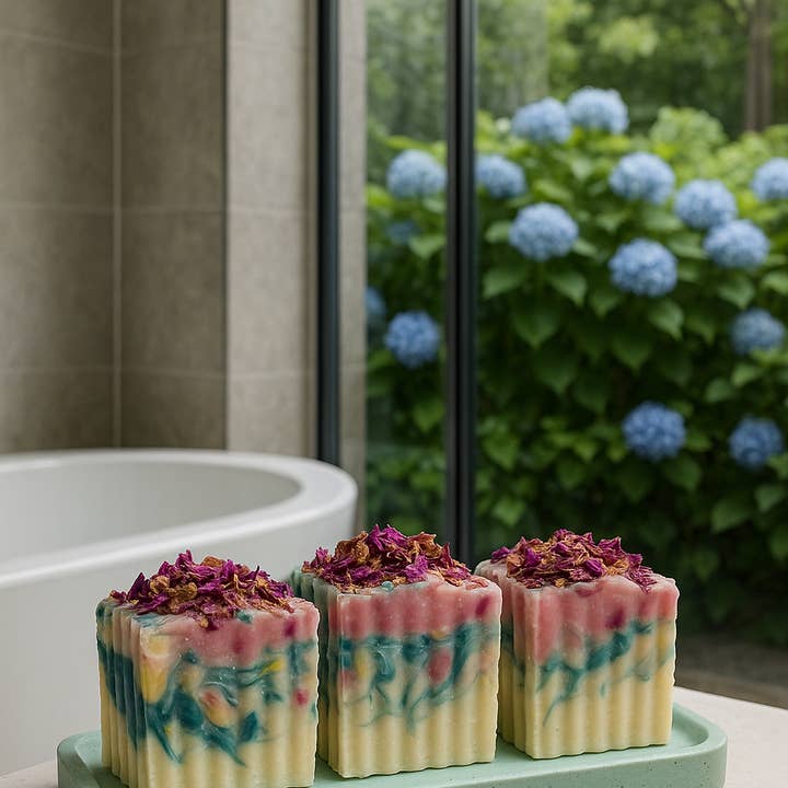 Priscila Leen Arts at Florida Soap Candle – Engroshandel Sæbestykke – Sweet Garden Soap kold proces naturlig vegansk håndlavet10