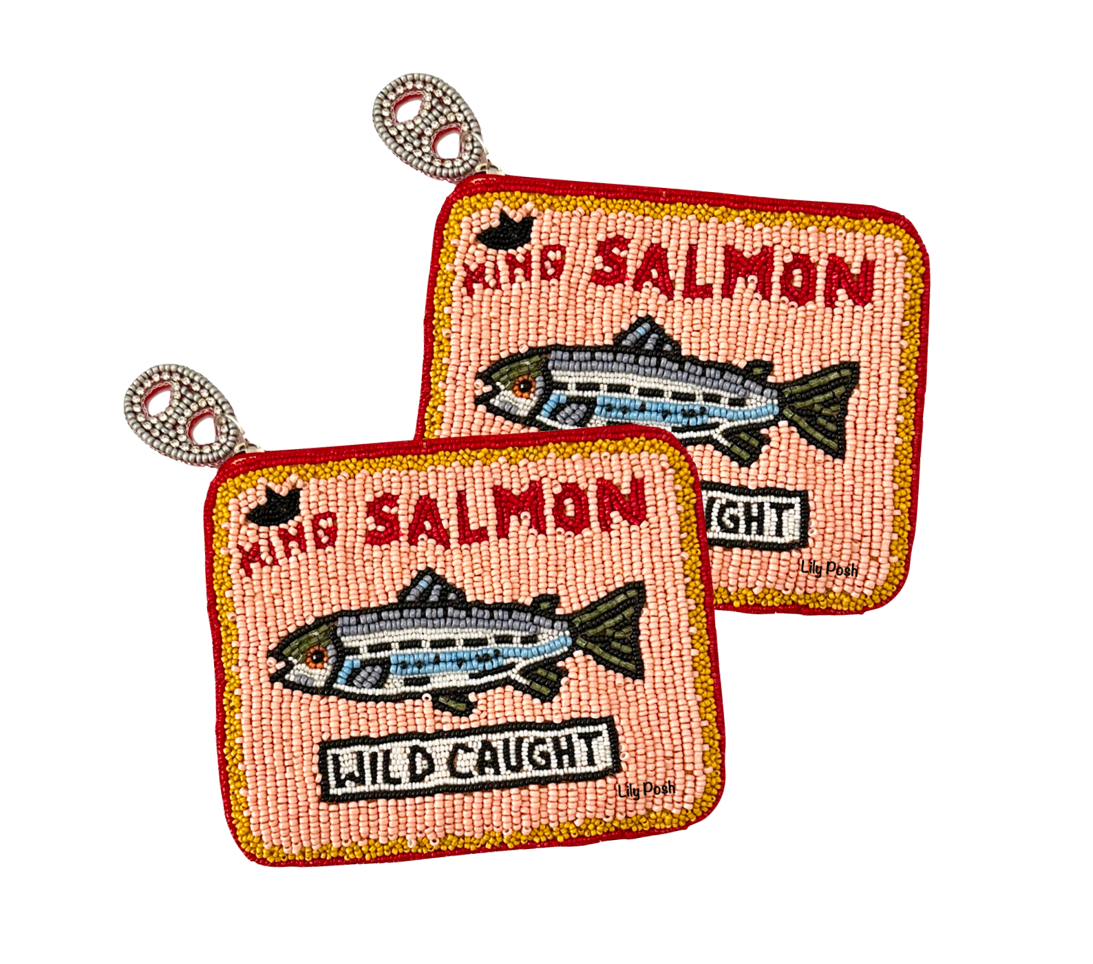 Lily Posh - Vendita all'ingrosso Portamonete - Donna - Portamonete con Perline a Forma di Salmone Lily Posh, Seme1