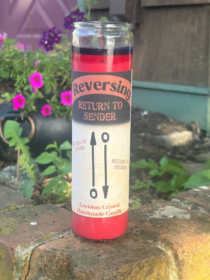 Reversing Return to Sender 7 Day Candle Spell Candle Scented for wholesale by Envision Crystal