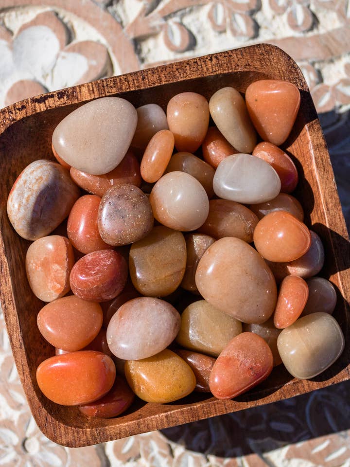Red Aventurine Tumbled Stone for wholesale by Selene Stone