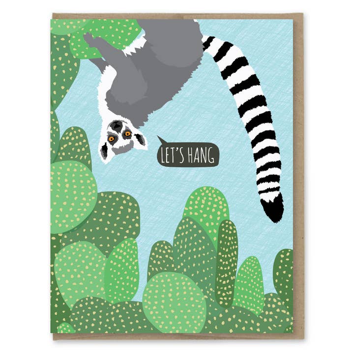 Let's Hang Card for wholesale by Modern Printed Matter