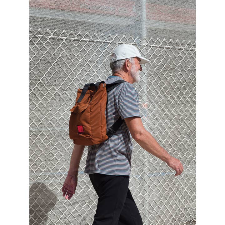 wetheknot - Wholesale Backpack - Unisex - Recycled convertible backpack (orange) — Recycled nylon2