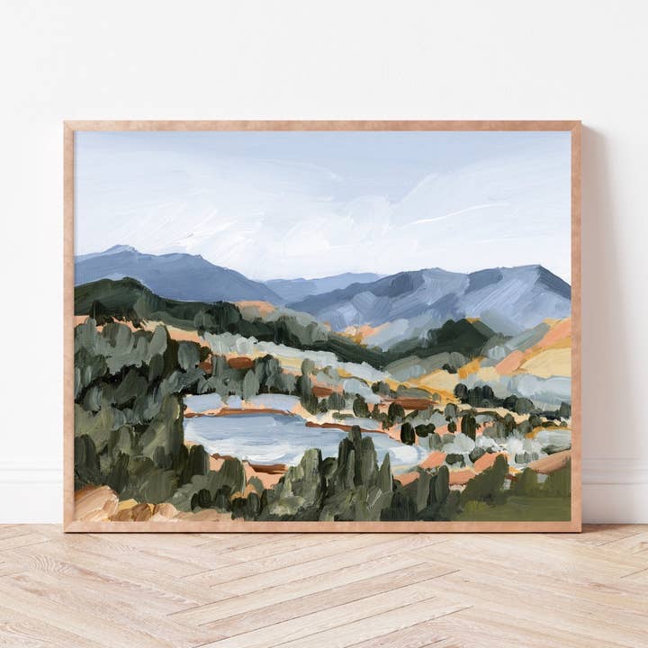 "Hike to the Top" Art Print for wholesale by Katie Garrison Art