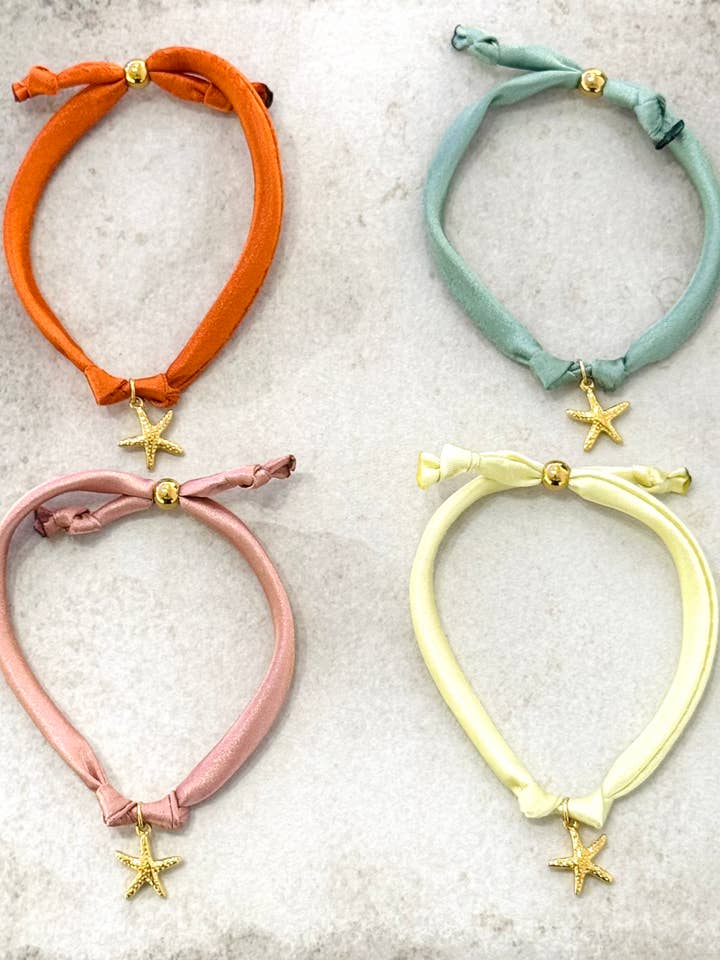 Bohem Seiden-Sommerarmband mit Seestern für den Großhandel von Cassette Barcelona