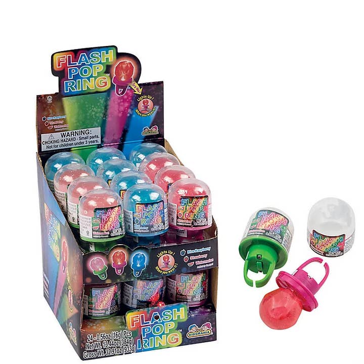 Sugar Bear Candy - Wholesale Lollipop - Flash Pop Rings 12 ct.1