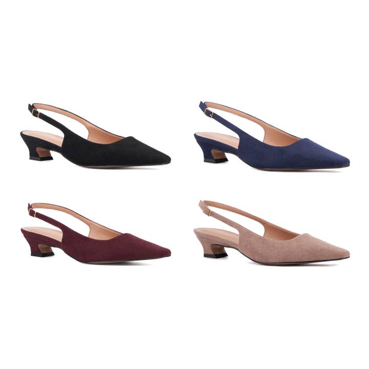 Escarpins slingback Bernadette à petit talon pour femmes pour la vente par S3 Holding