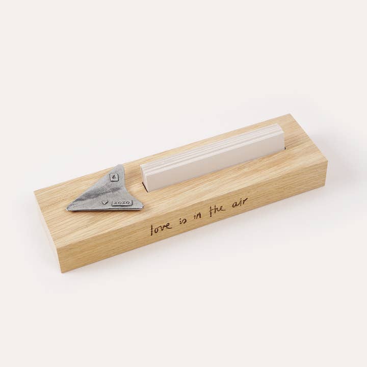 'Love is in the Air' Paper Plane Desk Set for wholesale by Kutuu