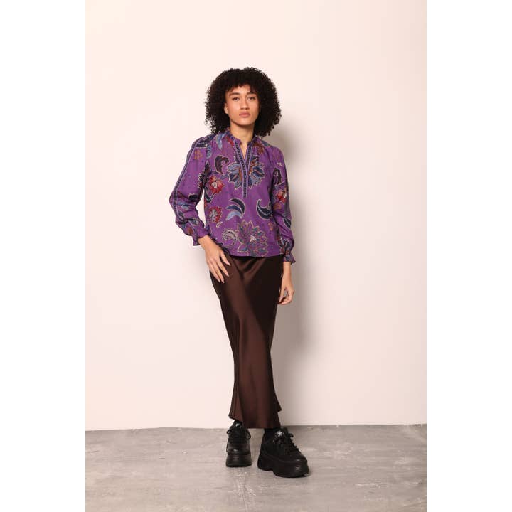 PURPLE SPARKLE ASHLEY TOP for wholesale by Maude-Vivante