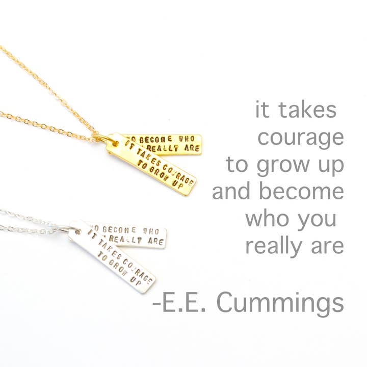 Ee Cummings Quote Necklace and other Purchase Wholesale poet and painter. Free Returns & Net 60 Terms on Faire trending on Faire.