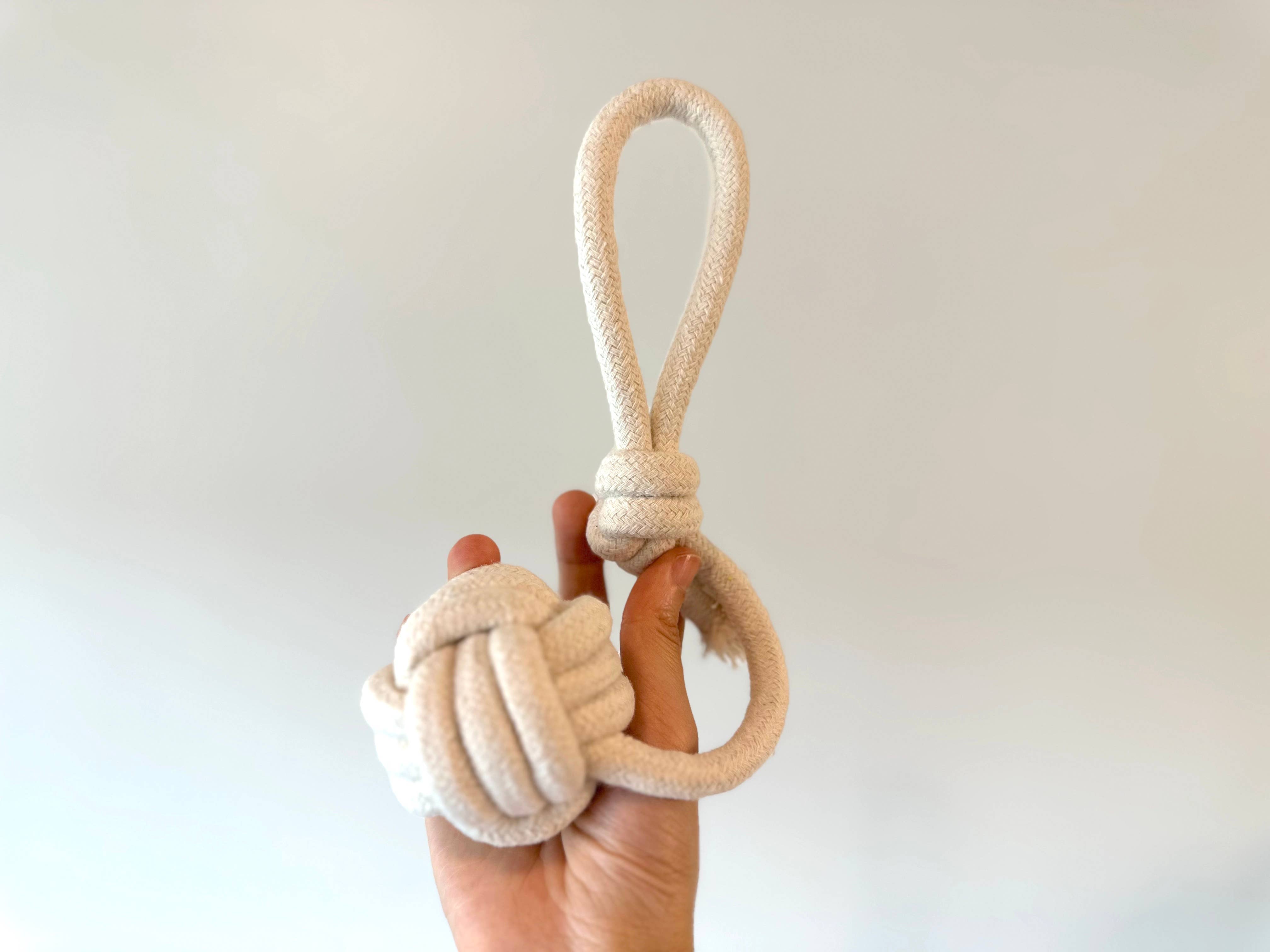 Monli Handcrafted Pet Toys - Wholesale Pet Rope Toy - Dog - Handmade Natural White Tug of War Toys Set-4 Piece7
