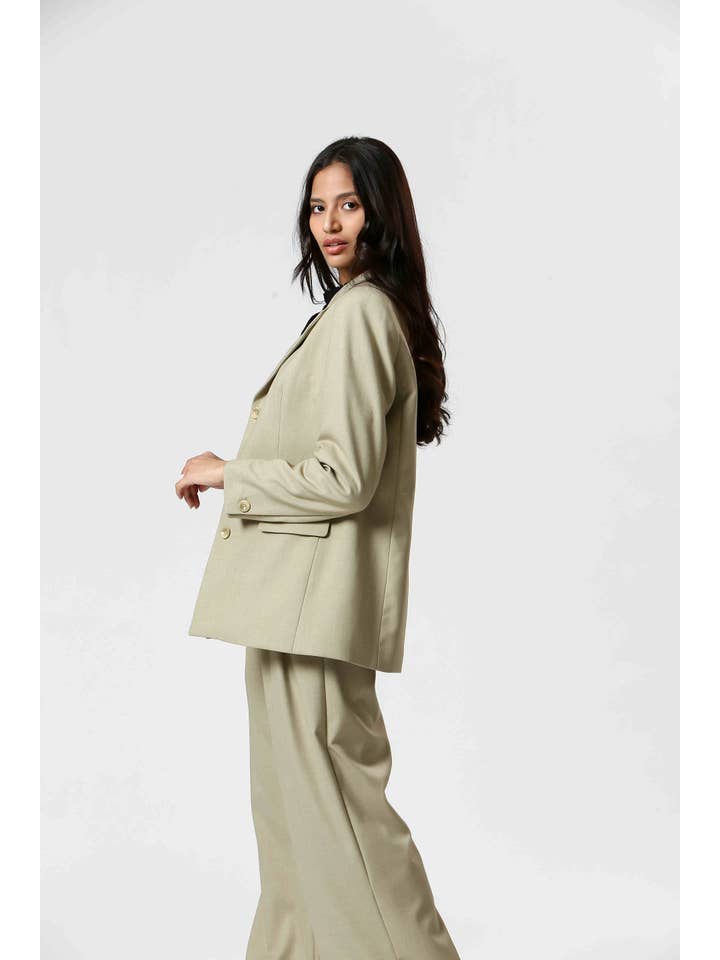 The Korner - USA - Wholesale Blazer – Women's - TK24251055 - Ladies Solid Button Up Blazer1