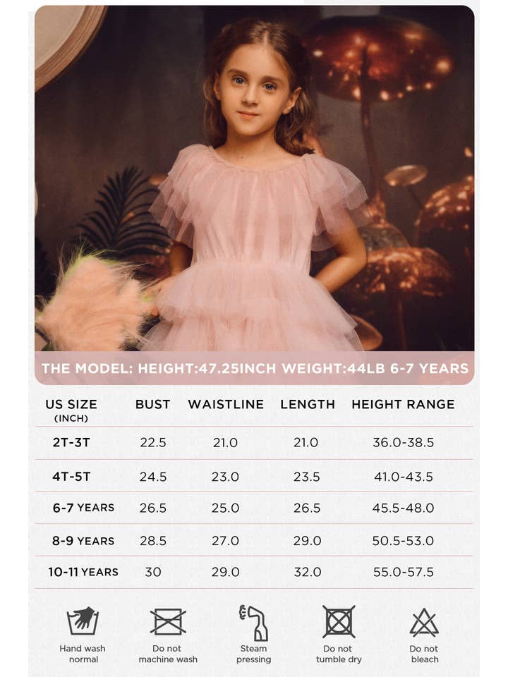 Tutuland - Wholesale Dress - Kids - Gradient Tiered Tulle Fairy Princess Dress5