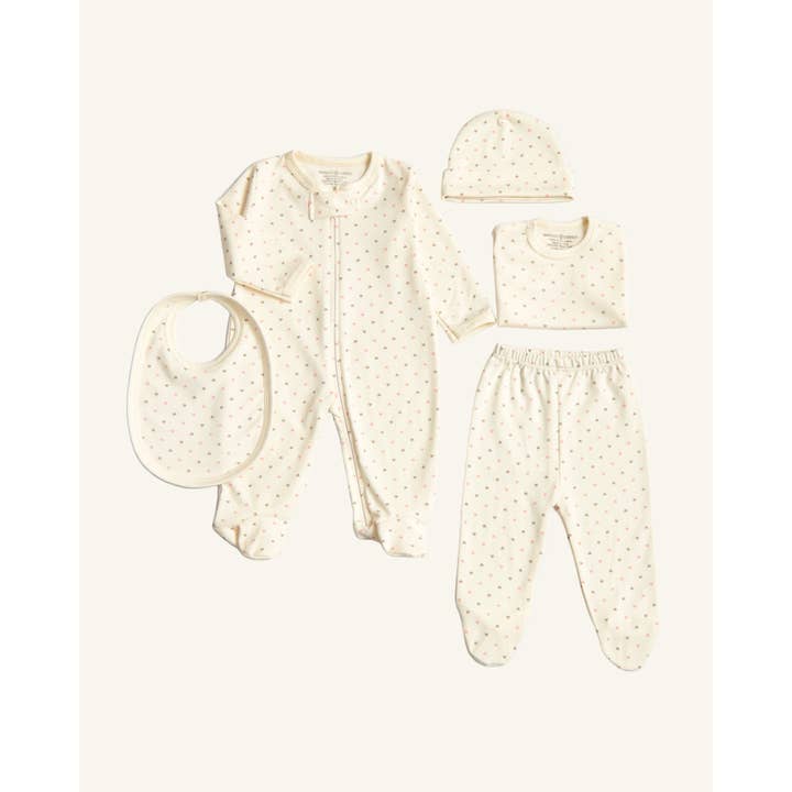 Ensemble de 6 pièces en coton Pima | Cadeau de naissance | Câlins & Tendresses pour la vente par Snuggles n Cuddles