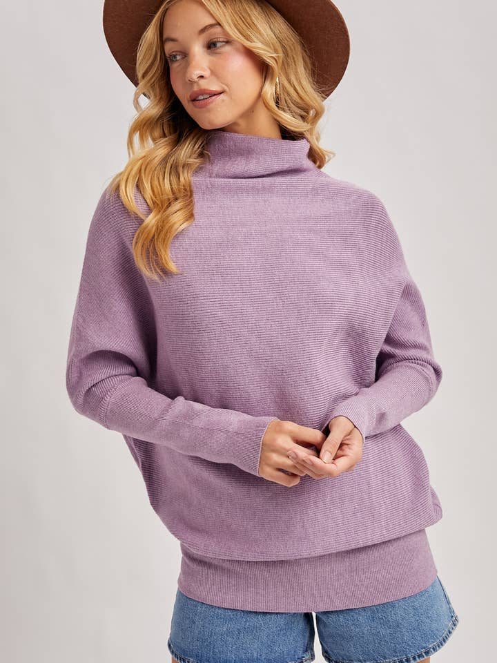 Bluivy - Wholesale Knit Sweater - Women's - SLOUCH NECK DOLMAN SLEEVED PULLOVER45