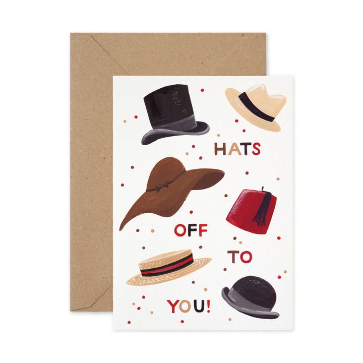 Hats Off Card voor wholesale door Paper Parade Stationers